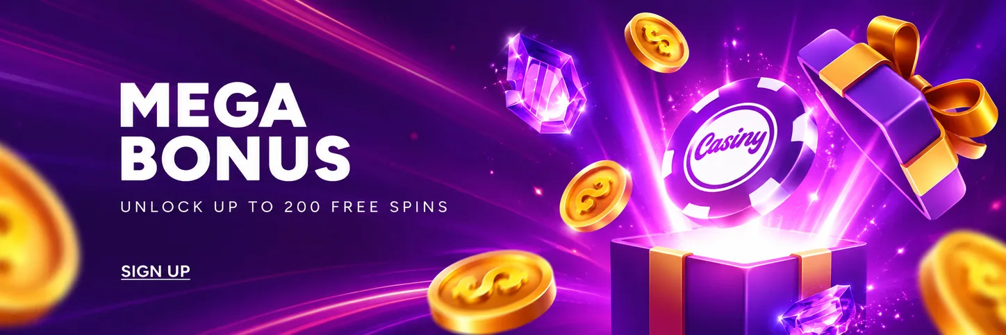 Casiny Casino referral rewards banner